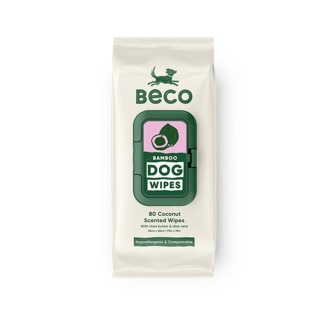Beco Bamboo Dog Wipes Coconut Scented