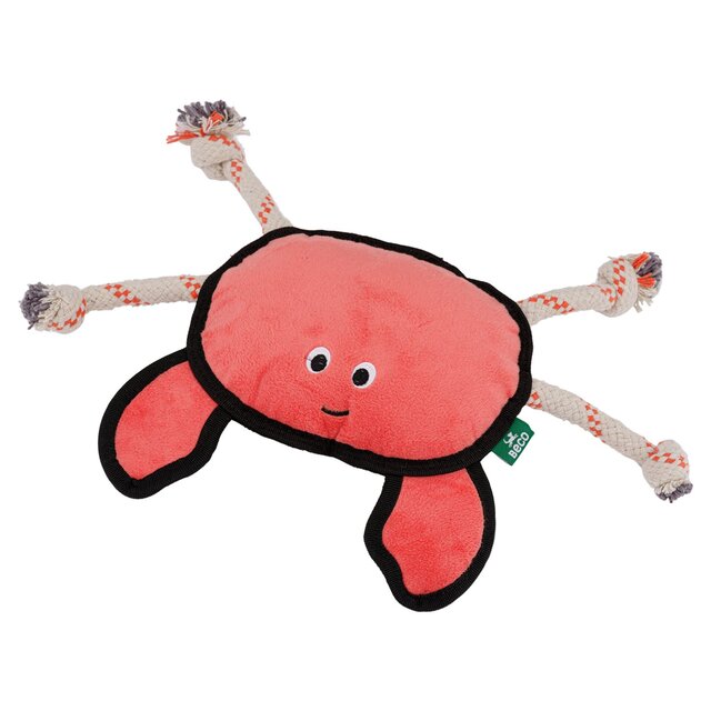 Beco Rough & Tough Recycled Dog Toy Crab
