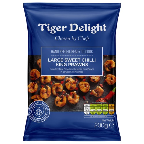Tiger Delight Large Sweet Chilli Marinated King Prawns