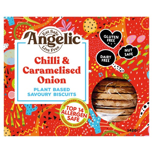 Angelic Free From Chilli & Caramelised Onion Savoury Biscuits