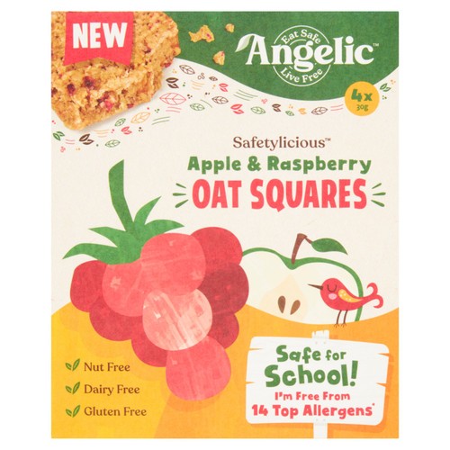 Angelic Free From Apple & Raspberry Oat Squares