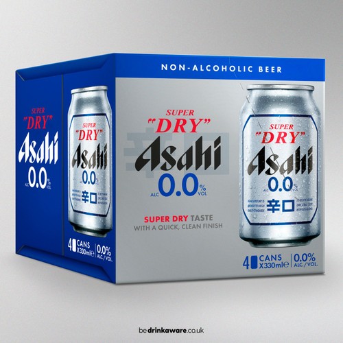 Asahi Super Dry 0% Alcohol-Free Beer Lager Cans thumbnail 2