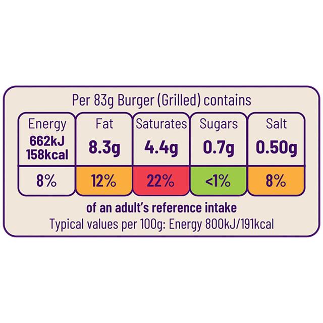 Ocado Reduced Fat Quarter Pounder Burgers thumbnail 3