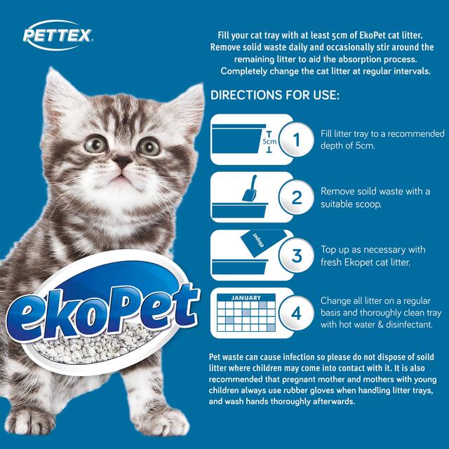 Pettex EkoPet Lightweight Non-Clumping Micropore Cat Litter thumbnail 2