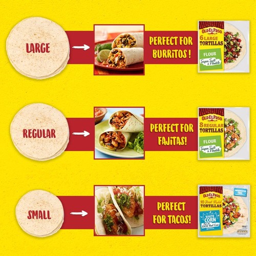 Old El Paso Wholewheat Flour Tortilla Wraps thumbnail 2