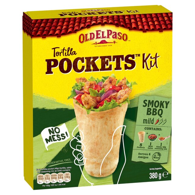 Old El Paso Mexican Smoky BBQ Tortilla Pockets Kit thumbnail 3
