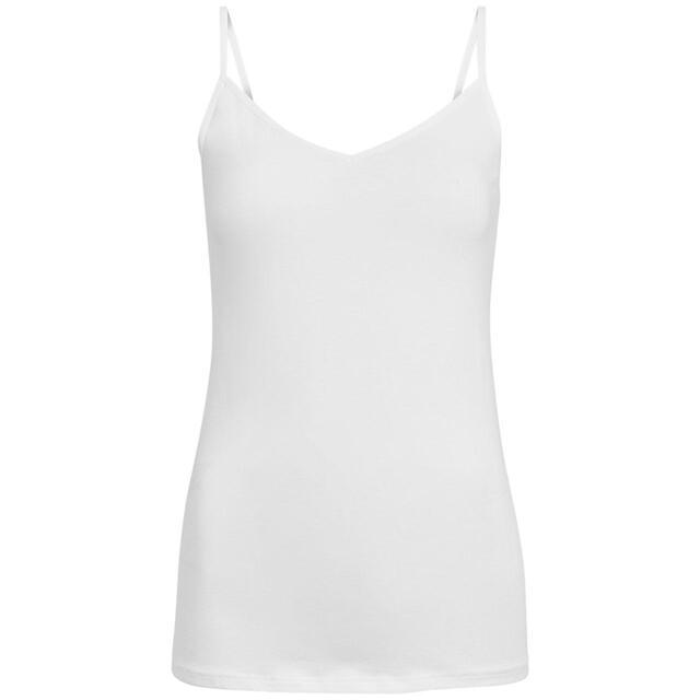 M&S Womens Cotton Rich Strappy Vests, 3 Pack, 8-18, White thumbnail 2