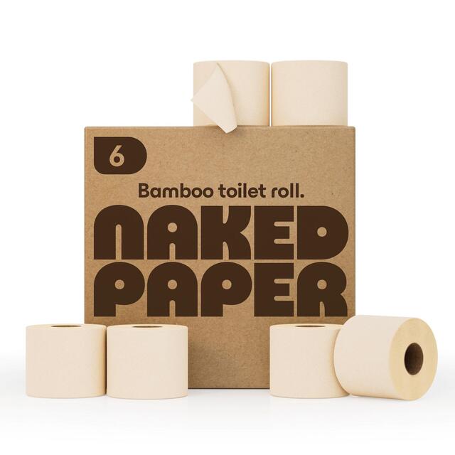 Naked Paper Unbleached Super Soft Extra Long Bamboo Toilet Paper