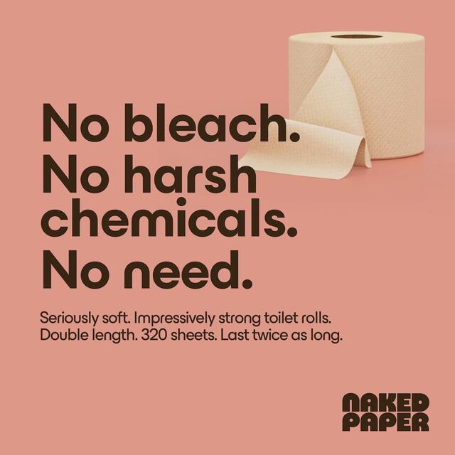 Naked Paper Unbleached Super Soft Extra Long Bamboo Toilet Paper thumbnail 4