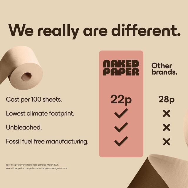 Naked Paper Unbleached Super Soft Extra Long Bamboo Toilet Paper thumbnail 5