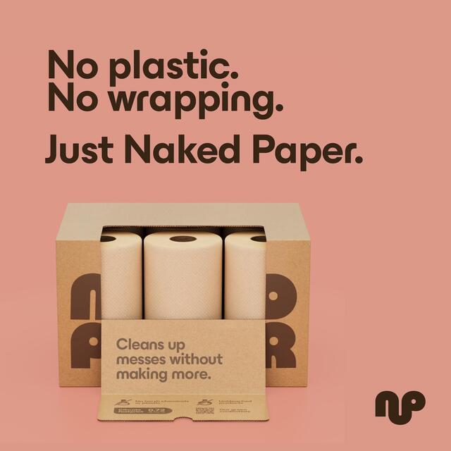 Naked Paper Unbleached Super Absorbent Bamboo Kitchen Roll thumbnail 8