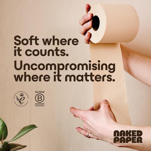 Naked Paper Unbleached Super Soft Extra Long Bamboo Toilet Paper thumbnail 7