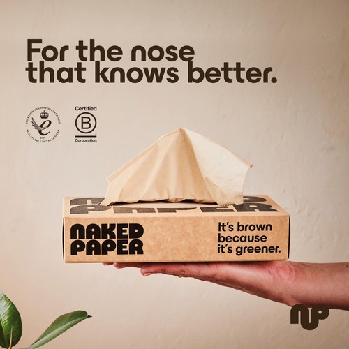 Naked Paper Unbleached Bamboo Facial Tissues 100 Sheets thumbnail 5