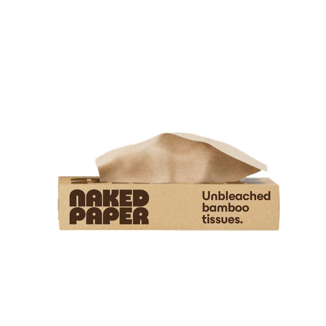 Naked Paper Unbleached Super Soft Bamboo Facial Tissues