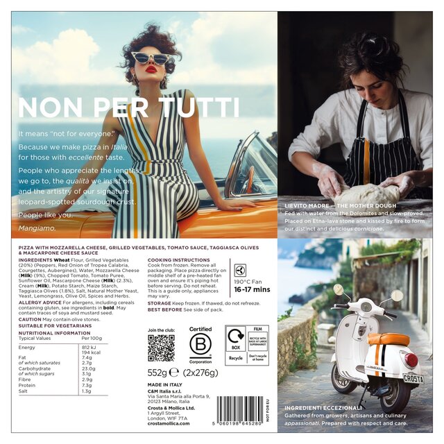 Crosta & Mollica Ortolana Pizzetta 2 Mini Sourdough Pizzas thumbnail 3