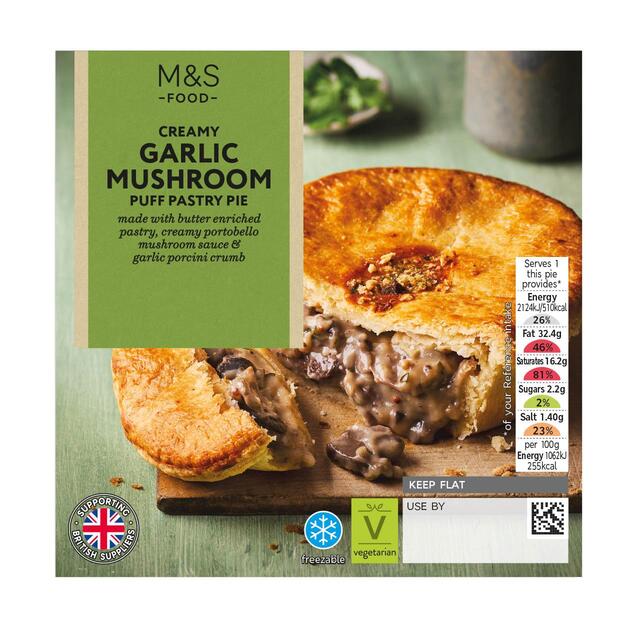 M&S Creamy Garlic Mushroom Pie thumbnail 2