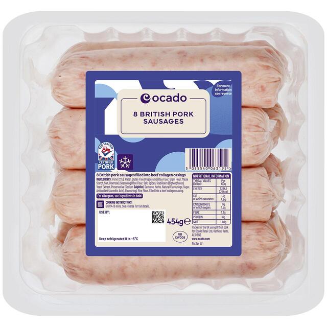 Ocado British Pork Sausages thumbnail 2