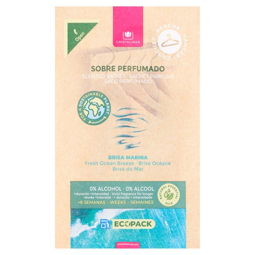 Cristalinas Wardrobe/Drawer Freshener Fresh Ocean Breeze thumbnail 2