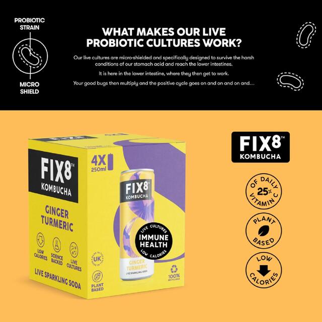 Fix8 Ginger Turmeric Kombucha Multipack thumbnail 5