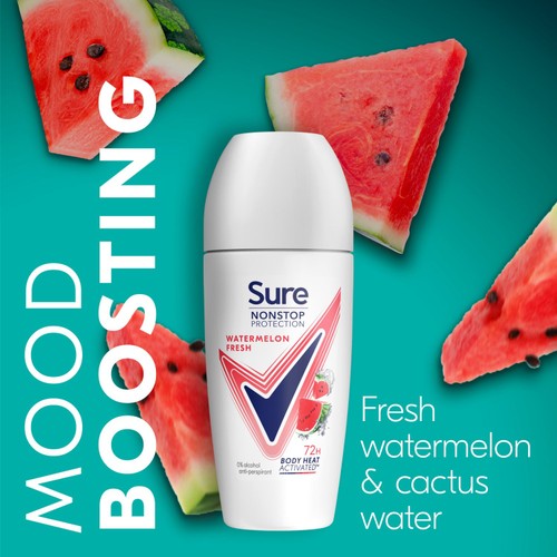 Sure Women 72hr Nonstop Antiperspirant Deodorant Roll On Uplifting & Fresh thumbnail 5