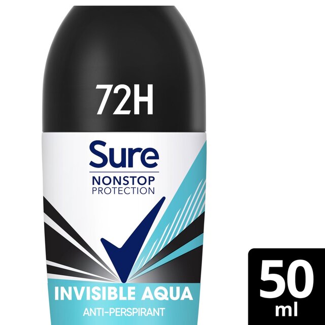 Sure Women 72hr Nonstop Antiperspirant Deodorant Roll On Invisible Aqua
