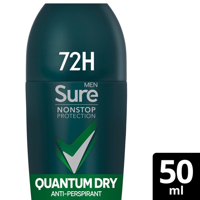 Sure Men 72hr Nonstop Antiperspirant Deodorant Roll On Quantum Dry