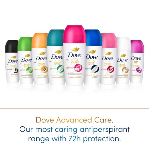 Dove Women Advanced Antiperspirant Deodorant Roll on Original thumbnail 4