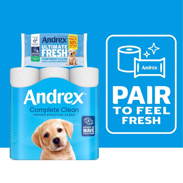 Andrex Ultimate Fresh Flushable Hygiene Wipes Mega Pack thumbnail 2
