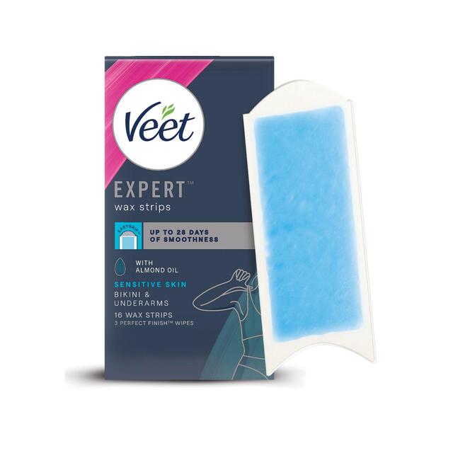 Veet Expert Wax Strips Bikini & Underarm Sensitive thumbnail 2