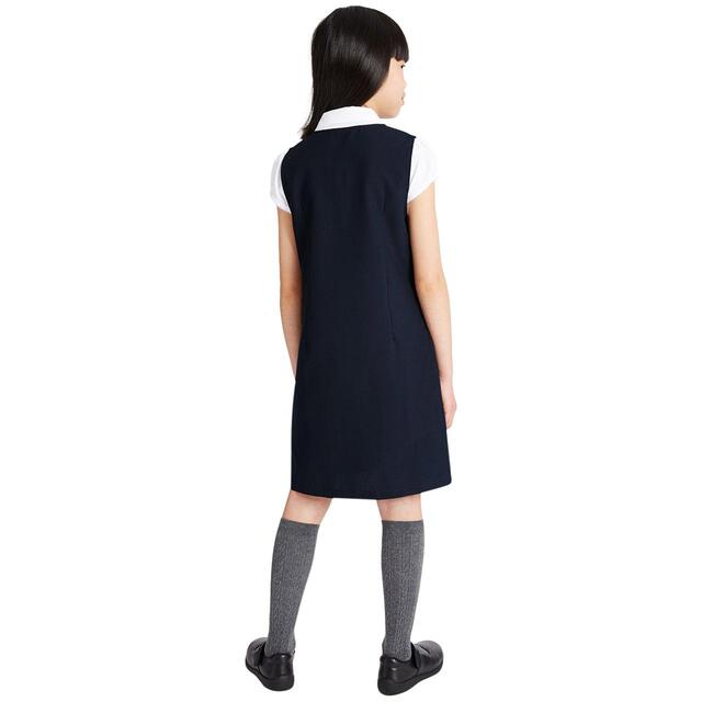 M&S Girls Crease Resistant School Pinafores, 10-12 Years, Navy thumbnail 3