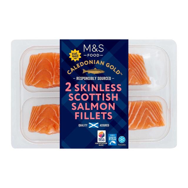 M&S 2 Skinless & Boneless Salmon Fillets