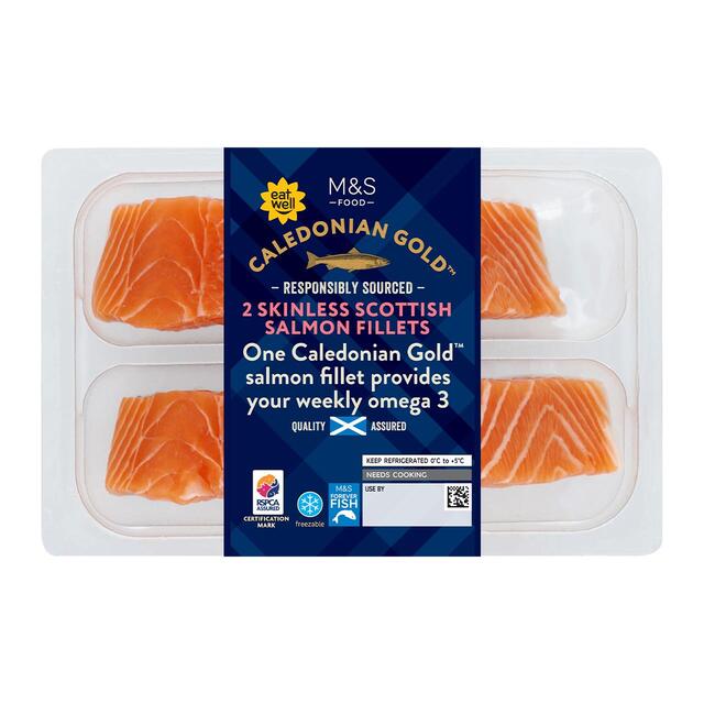 M&S 2 Skinless & Boneless Salmon Fillets thumbnail 2