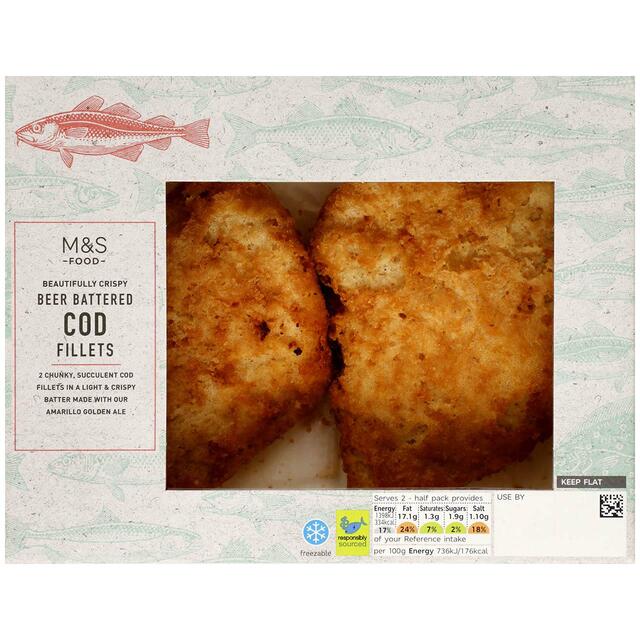 M&S Beer Battered Cod Fillets thumbnail 2