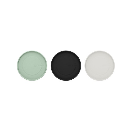 Brabantia Glass Jars Set of 3 Dark Grey, Light Grey, Jade Green. thumbnail 2