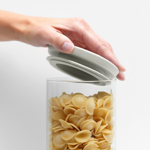 Brabantia Glass Jars Set of 3 Dark Grey, Light Grey, Jade Green. thumbnail 3