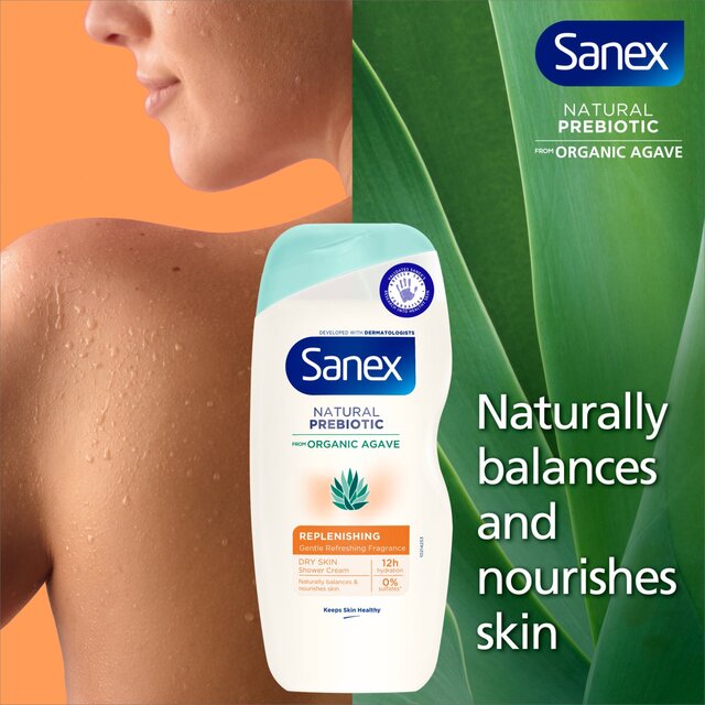 Sanex Organic Natural Prebiotic Agave Replenishing Body Wash Shower Gel thumbnail 3
