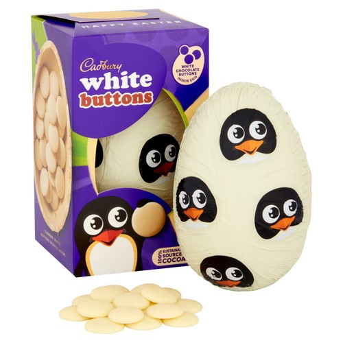 Cadbury White Chocolate and White Buttons Easter Egg thumbnail 2