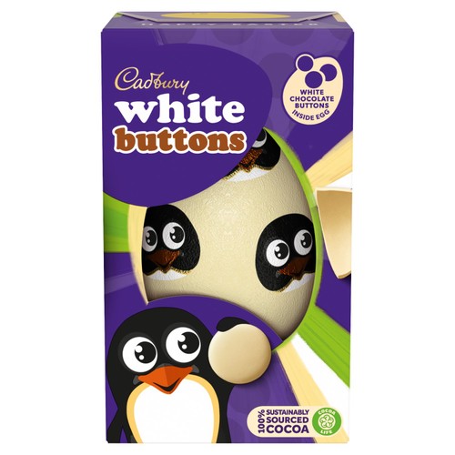 Cadbury White Chocolate and White Buttons Easter Egg thumbnail 3