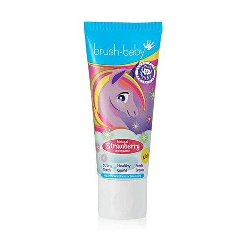 Brush-Baby Kids Natural Strawberry flavoured Unicorn Toothpaste