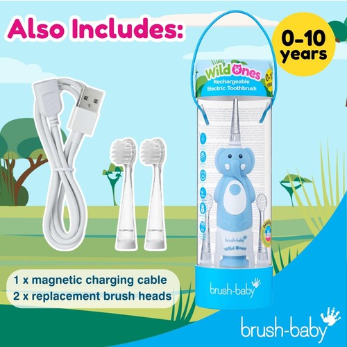 Brush-Baby Kids WildOnes Electric Toothbrush Evie Elephant thumbnail 6