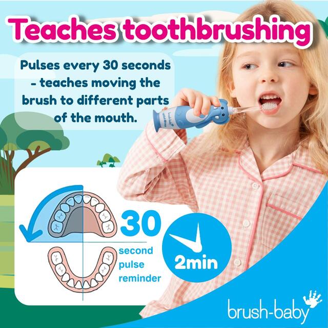 Brush-Baby Kids WildOnes Electric Toothbrush Evie Elephant thumbnail 3