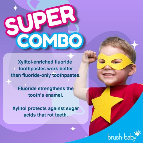 Brush-Baby Kids Natural Blueberry flavoured  Rocket Toothpaste thumbnail 3