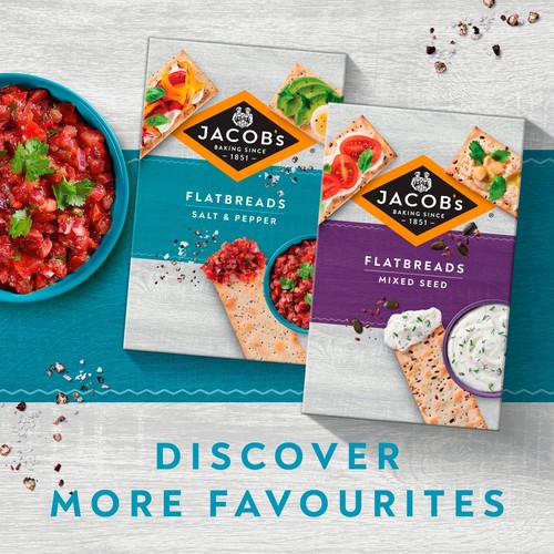Jacob's Flatbread Salt & Pepper Crackers thumbnail 2