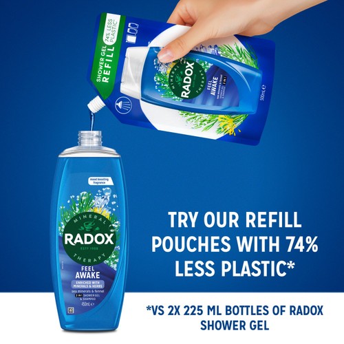 Radox Feel Awake Mood Boosting 2-in-1 Shower Gel & Shampoo thumbnail 9