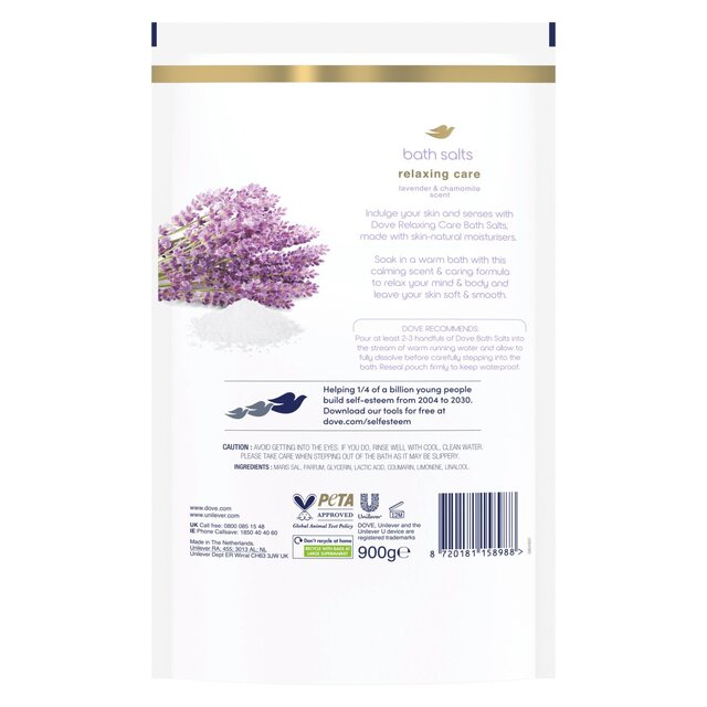 Dove Bath Salts Pouch Relaxing Care Lavender & Chamomile thumbnail 3
