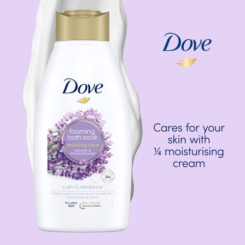 Dove Bubble Bath Soak Relaxing Care Lavender & Chamomile thumbnail 2