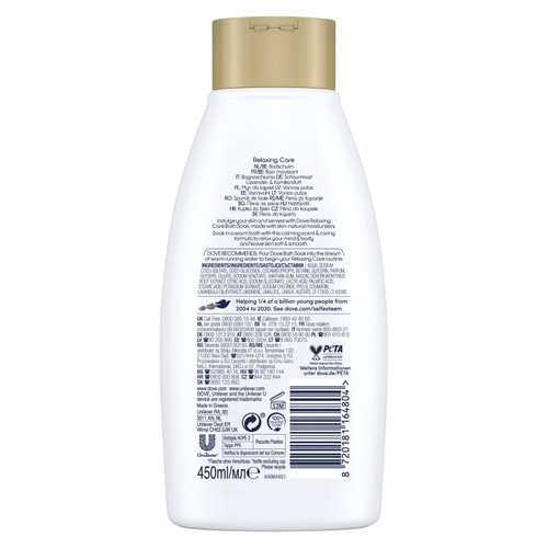 Dove Bubble Bath Soak Relaxing Care Lavender & Chamomile thumbnail 7