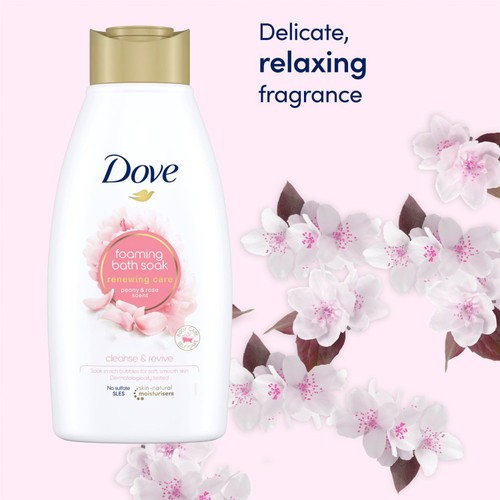 Dove Bubble Bath Soak Renewing Care Peony & Rose thumbnail 3