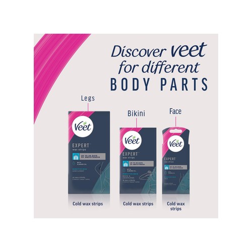 Veet Expert Wax Strips Face Sensitive Skin Hair Removal thumbnail 4