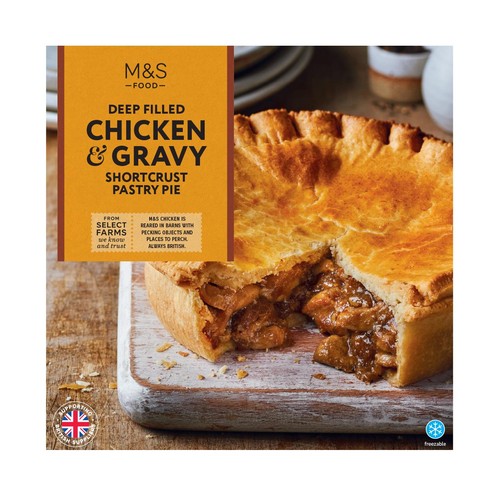 M&S Deep Filled Chicken & Gravy Shortcrust Pastry Pie